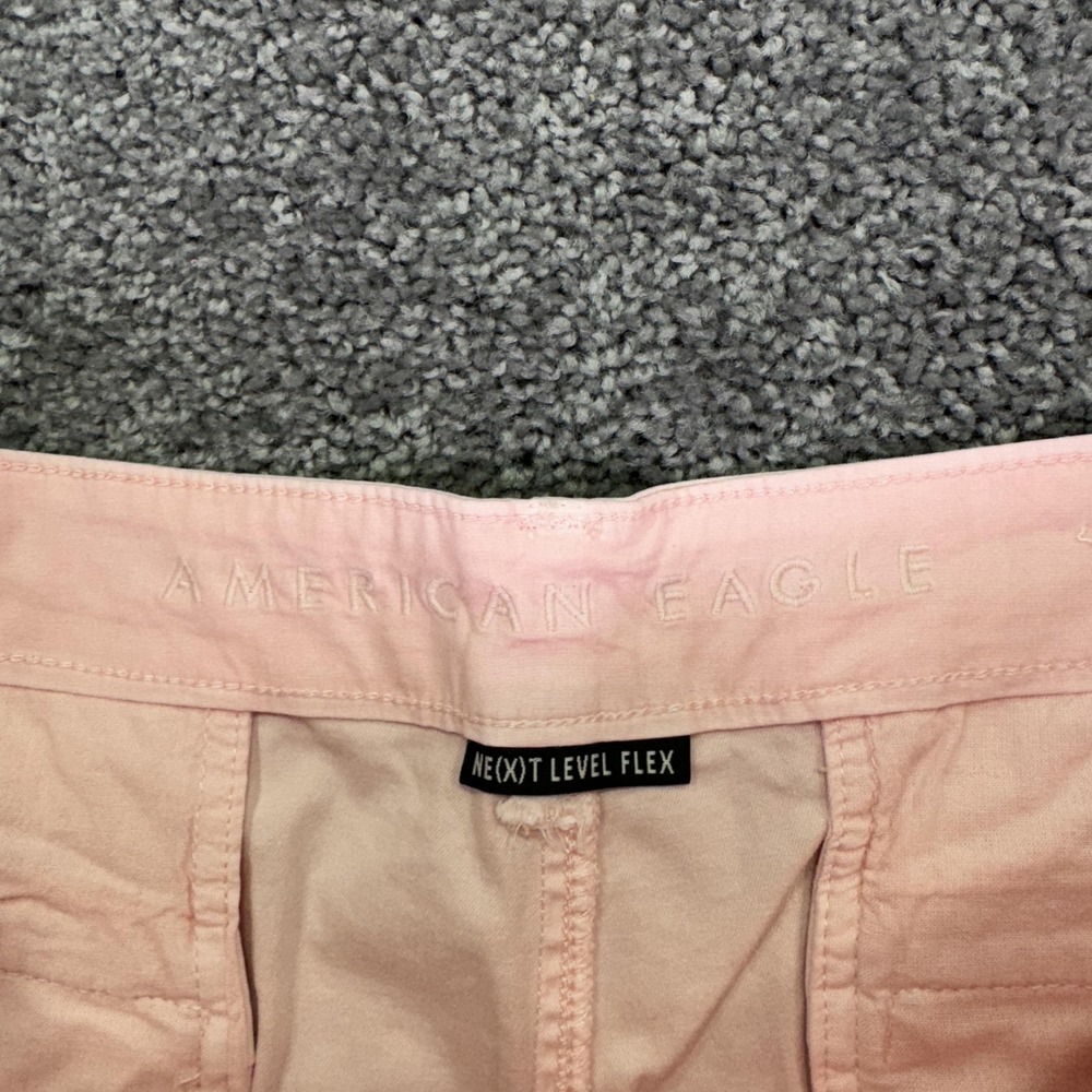 American Eagle Shorts Mens 34 Pink Classic Chino Next Level Flex Casual Summer - Picture 6 of 9
